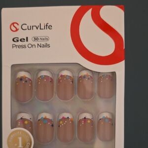 Colorful Dotted Gel Press On Nails